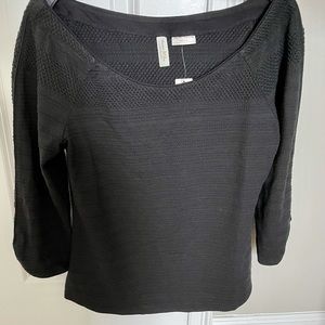 Anthropologie Meadow Rue Black textured top